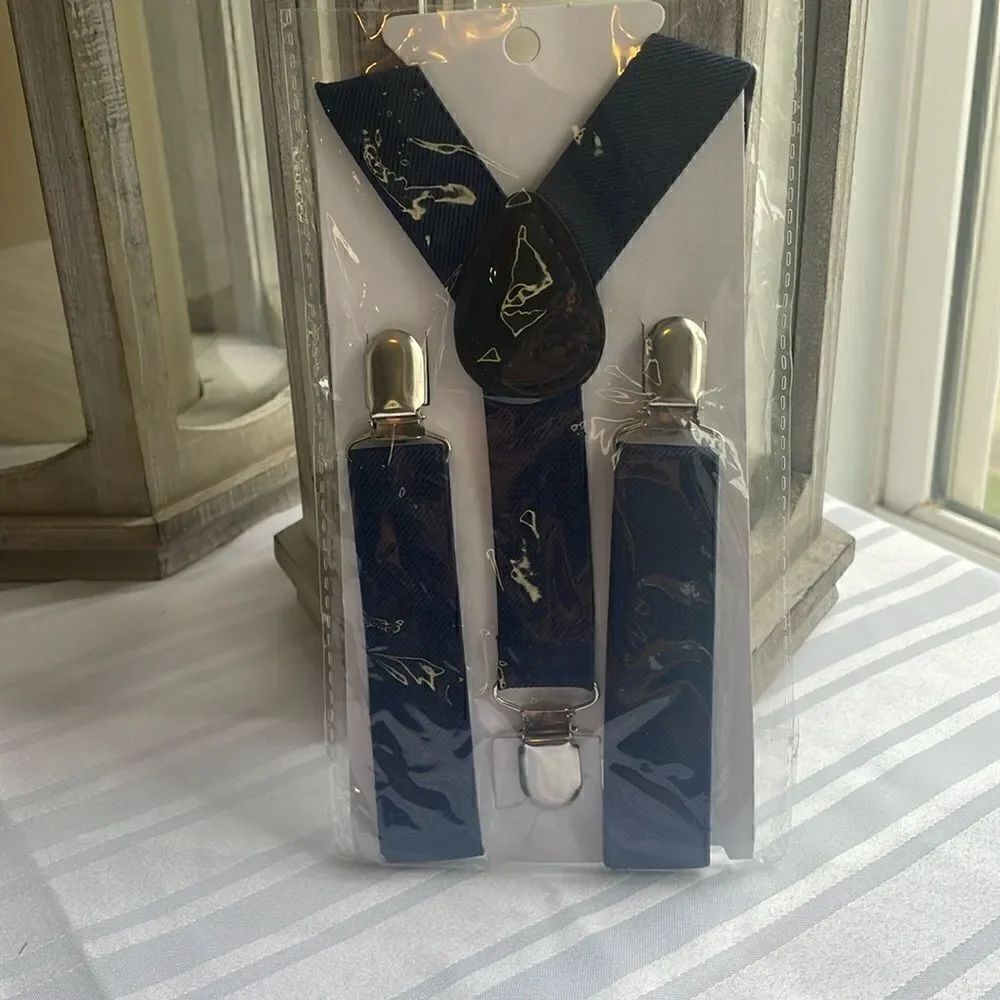 New Kids Navy Adjustable Suspenders - NIP